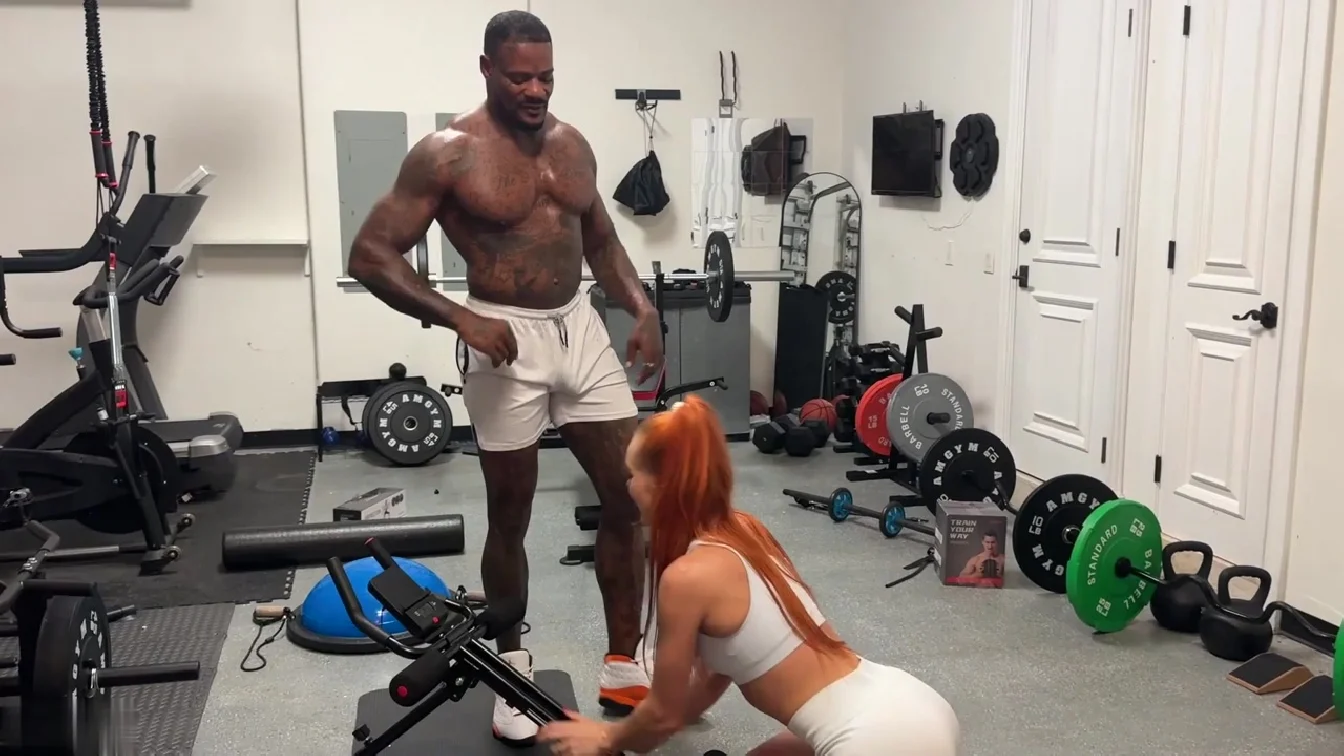 Preview of OnlyFans Little Dragon And Jason Luv BBC Gym Coach Drilling His Client Tight Wet Pussy XXX